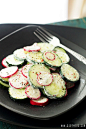 Cucumber Salad by Diethood Radish and Cucumber Salad with Garlic Yogurt Dressing