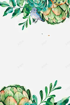 春季小清新叶子装饰边框 设计图片 免费下载 页面网页 平面电商 创意素材