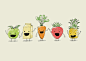 Fruity Friends -Pressed Juice Co. : A range of characters for kid's juice bottles