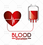 [编号285]免费献血献爱心医疗血液关爱病人矢量扁平化图标EPS矢量-淘宝网