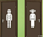 脑洞大开的各种男女厕所标识设计方式