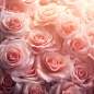 the roses background, pink pastel background, overexposure, spot light, bright, super detail--ar 3:4