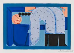 四年前，哥伦比亚插画家Stefhany Lozano患上了恐慌症，他从这段个人经历中汲取了灵感，将其绘制成“Kurz Davor（前一刻）”系列。以大胆的调色板和有趣的构图为特色，每个角色都在有限的空间里伸展着，非常具备滑稽的效果。（下图为横版） ​​​​