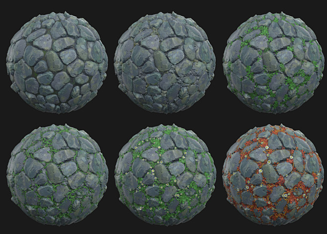 Stylized stone road,...