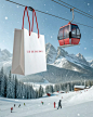 Winter ski resort 