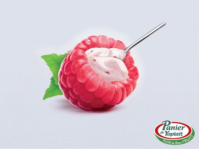 法国著名的优酪品牌Yoplait平面广告...
