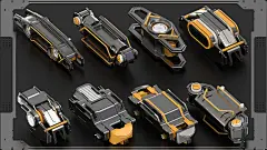 Hard Surface KitBash Vol 7 420 DETAILS