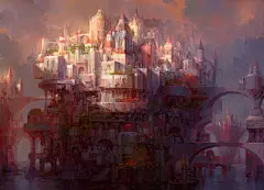 【插画欣赏】宏大！震撼！国外大师的场景CG欣赏_唯美图吧_百度贴吧