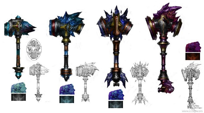 【武器设定】武器设计参考图鉴 武器概念设...