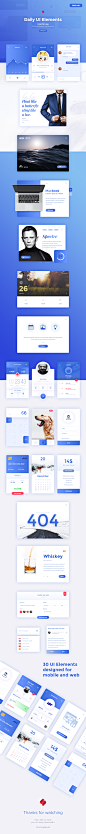 30 UI Elements Free PSD : Winter has come... so we have new freebies for you. After 30 of challenge we have 30 UI elements waiting to download for free. These PSD templates are perfect for your future design, apps. Great stuff to start your new project.DO