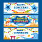 Download Happy Songkran Festival Banner Set for free