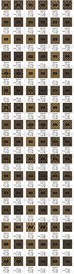 精美优雅古典纹饰复古四方连续图案装饰壁纸画ai矢量平面设计素材