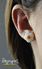 Fried Egg Post Earrings