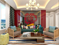 122㎡二居室现代简约风格客厅沙发背景墙效果图－现代简约风格沙发图片