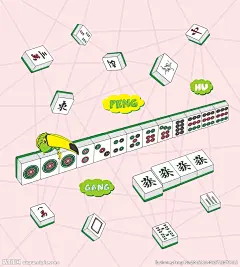 手绘麻将