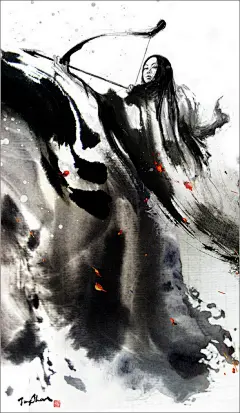 台湾Jungshan水墨风格插画作品设计欣赏(11)_设计欣赏_影楼数码_黑光网