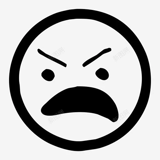 生气不安反感图标 标识 标志 UI图标 设计图片 免费下载 页面网页 平面电商 创意素材-花瓣网