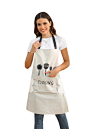 QuQuRuan Kitchen Apron with Hand Wipe, Aprons for Women with pockets,Waterproof for Cooking Baking Painting