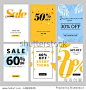 Social media sale banners and ads web template collection. Vector illustrations for website and mobile website banners, posters, email and newsletter designs, ads, promotional material.