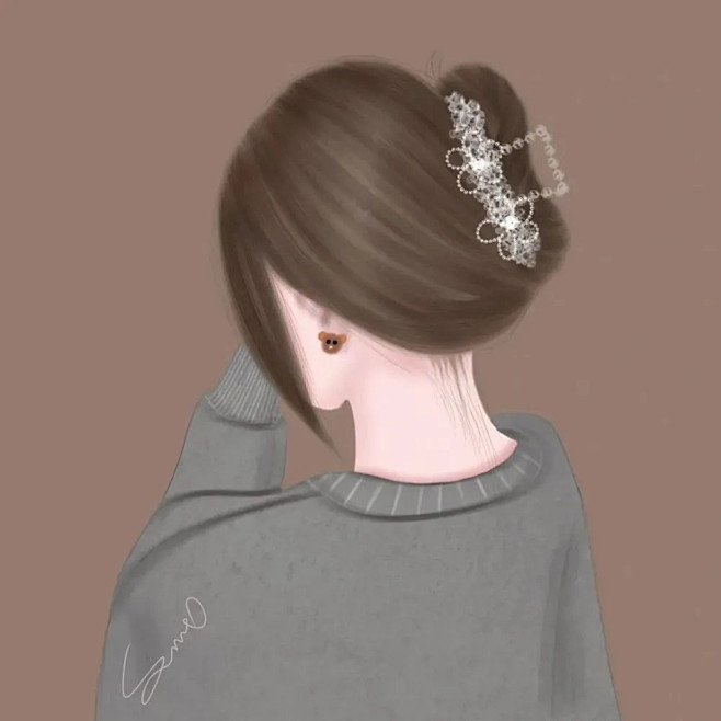 背影女头