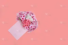 秋花构图，抽象的背景平铺，简约的节日概念，感恩节。母亲节贺卡，生日快乐，婚礼，