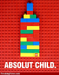 Lego Ad Absolute #lego #legobrick #legochild #legochildren #childern #absolutevodka #vodka #legoposter #poster