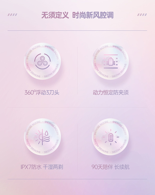 小适新款男士电动剃须刀礼盒套装水洗便携刮...