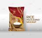 Rice Package Mockup Thailand food Products, vector