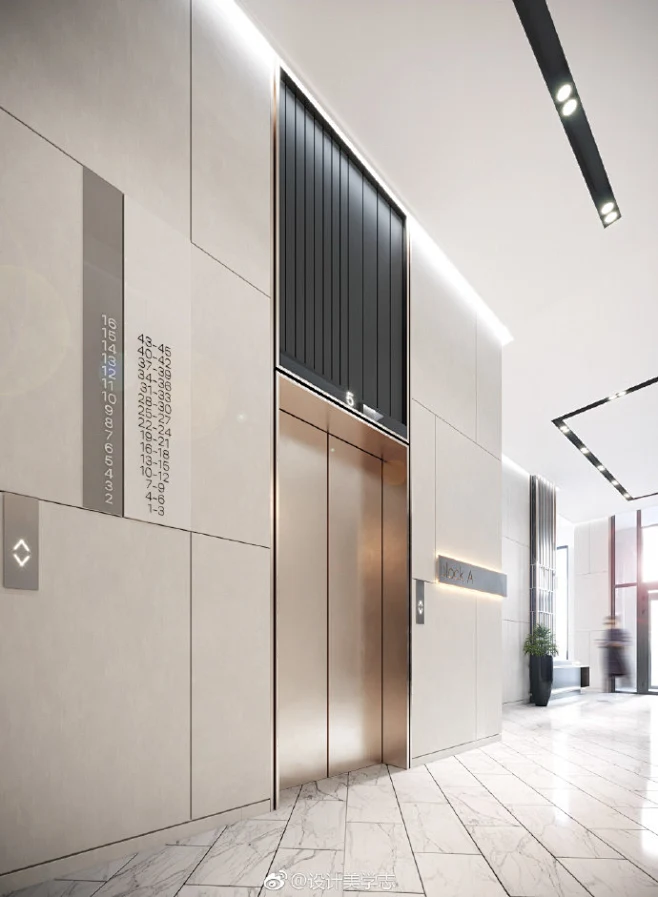 One Architects | 经典佳作 哈萨克斯坦住宅大堂接待处设计。 商空 / 酒店 / 售楼处 / 前台 / 导视 #设计美学志 ...