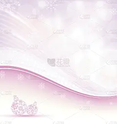 圣诞波浪背景与雪花和球