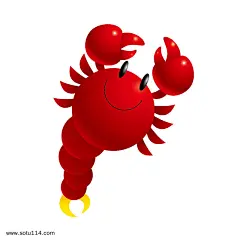 卡通手绘龙虾png元素图片png免抠元素装饰元素背景装饰免扣图片