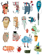 Evelyn Daviddi ha creado unos monstruos divertidísimos para jugar en las láminas que ha diseñado para APLI Kids.