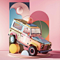 Photo by Peter Tarka Studio in London, United Kingdom with @paulsmith, @landrover, and @paulsmithdesign. 图片中可能有：上面的文字是“EFENDER”. Defender- 
inspired by Paul Smith and his Land Rover collaboration
.
.
.
#defender #landrover #paulsmith #c4d #cinema4d
#digit