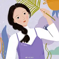 手绘超话插画超话投稿:@CAMI卡缪 | 插画可以保持一个人的童真
带着她的倔强，跃然屏上 ​​​ ​​​​
