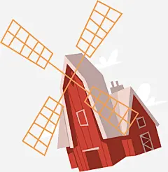 矢量图荷兰大风车_新图网 https://www.ixintu.com