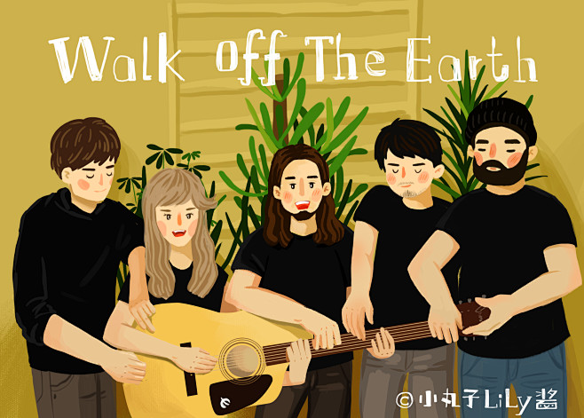 今天画的 walk off the ea...