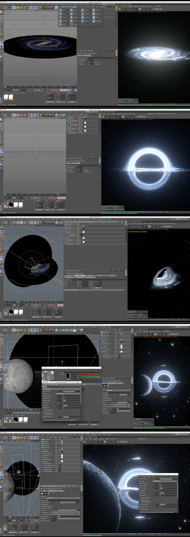 C4D 星际穿越超大黑洞教程 VFX |...