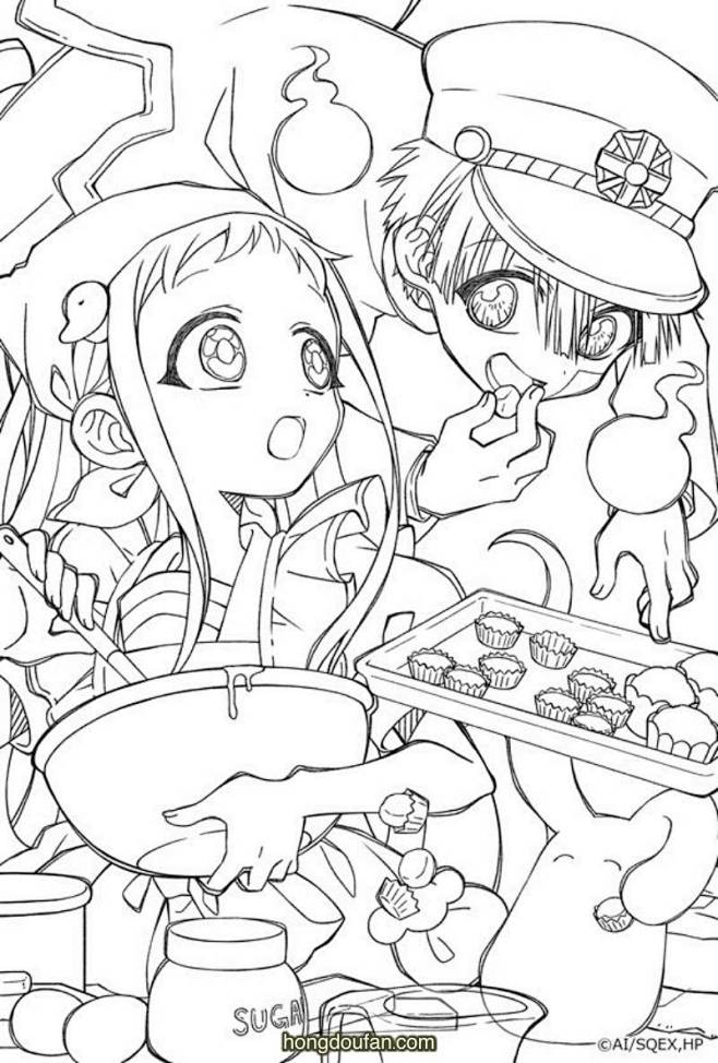 8张夏日祭美少女漫画公主涂色二次元涂色图...