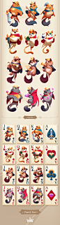 Shuffle Cats - Cards : Card art work process -  this went through a long iteration haha, this was one of the original ideas that stayed till the end.