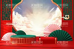 C4D电商海报高端三维场景  - 源文件下载【酷图网】C4D电商海报,高端三维场景,立体展台,国潮展台,国潮背景,化妆品展台,中式展台,C4D场景,淘宝C4D,立体,3D设计,摆拍,C4D背景,背景台子