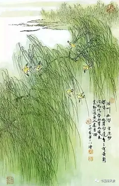 一卷诗书入画来，几多闲情山水间
《滁州西涧》
唐 韦应物

独怜幽草涧边生，上有黄鹂深树鸣。
春潮带雨晚来急，野渡无人舟自横。