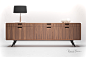 walnut File Credenza : Walnut Sideboard credenza in Walnut veneer by Manuel Barrera aka Habitables