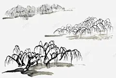 中国古风水墨柳树柳枝透明后期美化装饰设计185中国 免抠png 设计图片 免费下载 页面网页 平面电商 创意素材