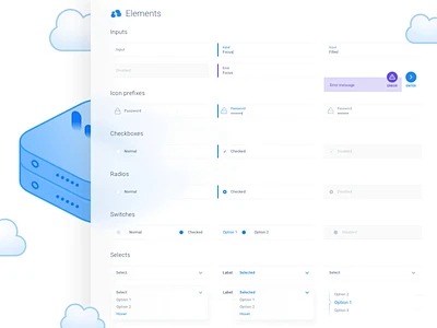 UI Elements - small preview-花瓣网