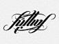 Ambigram tattoo by Alán Guzmán