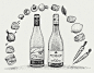 M LE MAGAZINE DU MONDE : Every week a new illustration about food & wine for the M magazine.
