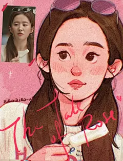 人物插画练习｜好喜欢青春洋溢的玫瑰｜刘亦菲 - 小红书