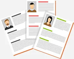 卡通招聘简历插图高清素材 招聘简历 简历 元素 免抠png 设计图片 免费下载