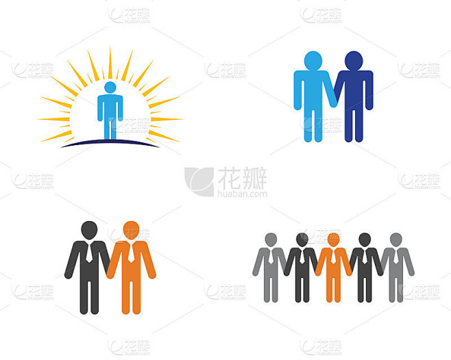 人图标矢量插图设计