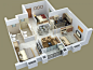 25个三居室户型装修3D布局效果图 生活圈 展示 设计时代网-Powered by thinkdo3